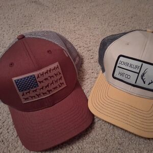 Columbia Brown and Yellow Trucker Hats Duo